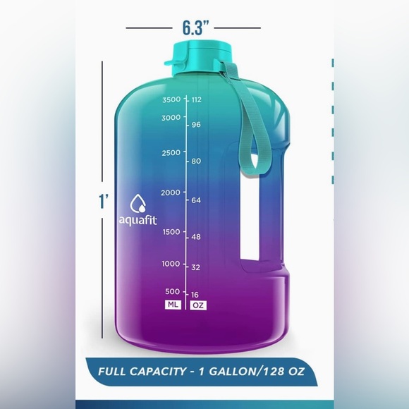 Aqua fit 1 gallon water bottle with handle. - Picture 1 of 4